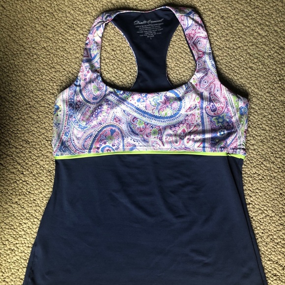 Denise cronwall Tops - Denise Cronwall Neo Racer back navy